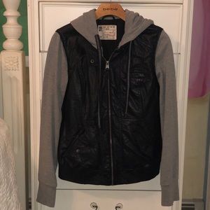 Faux Leather combo jacket